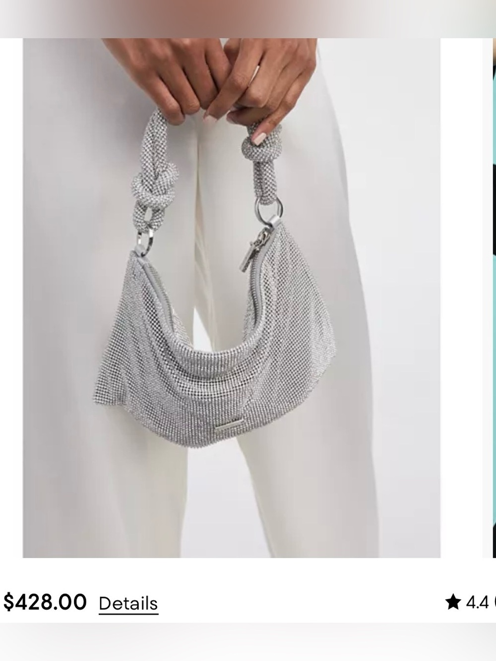 cult gaia Silver Crystal Mesh Evening Clutch - Picture 2 of 13